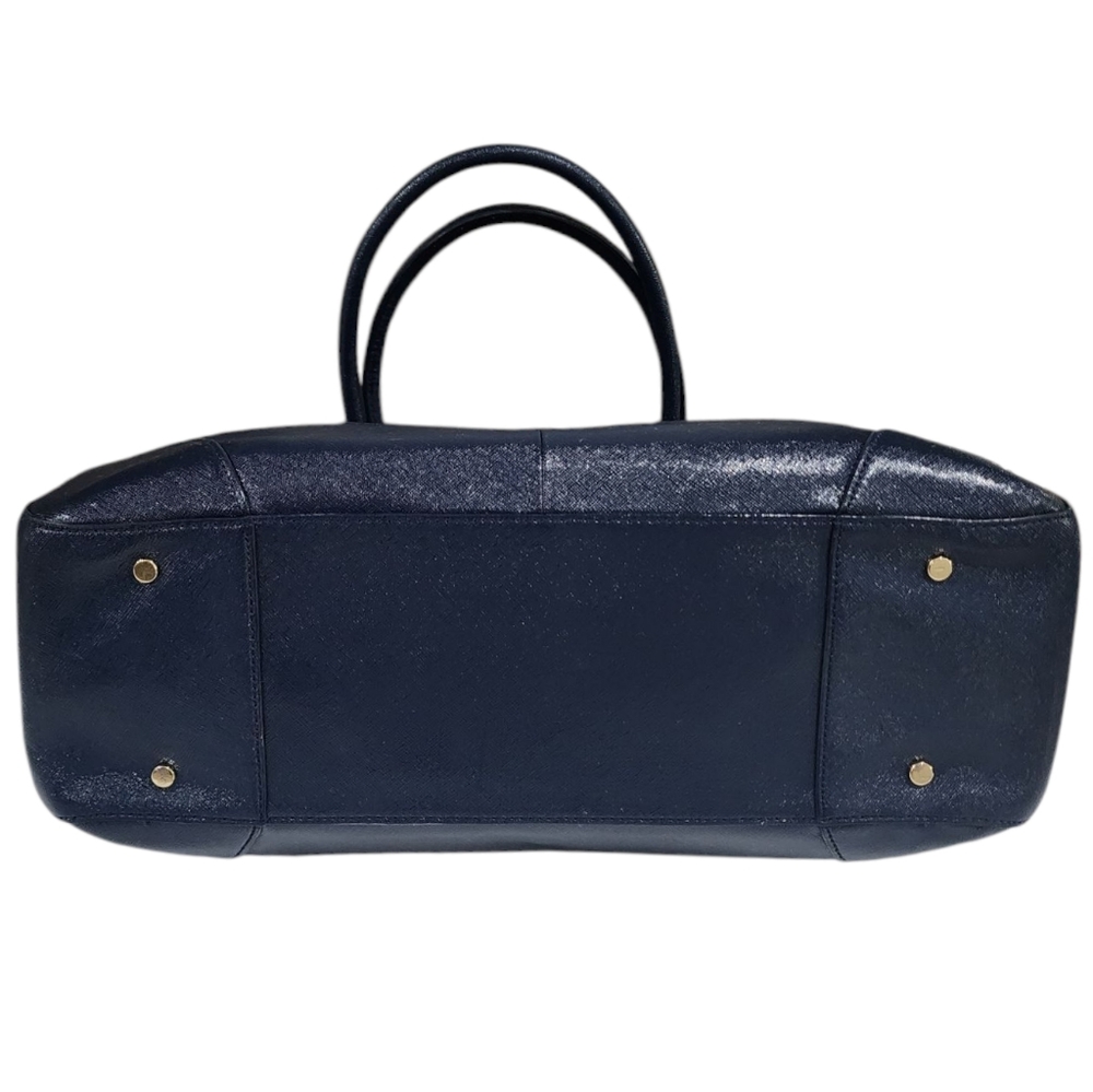 Tory Burch Navy Blue Tote Bag - Picture 7 of 16